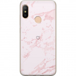 Mobilcover til Xiaomi Redmi 6 Pro med Rosa Hjerte motiv
