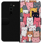 Tegnebogsetui til Xiaomi Redmi Note 8 Pro med Katte mønster motiv