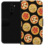 Tegnebogsetui til Xiaomi Redmi Note 8 Pro med Pizza motiv
