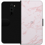Tegnebogsetui til Xiaomi Redmi Note 8 Pro med Rosa Hjerte motiv