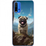 Mobilcover til Xiaomi Redmi Note 9 4G med Glad Hund motiv