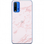 Mobilcover til Xiaomi Redmi Note 9 4G med Rosa Hjerte motiv