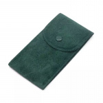 Klockfodral i sammetsliknande material, Grön