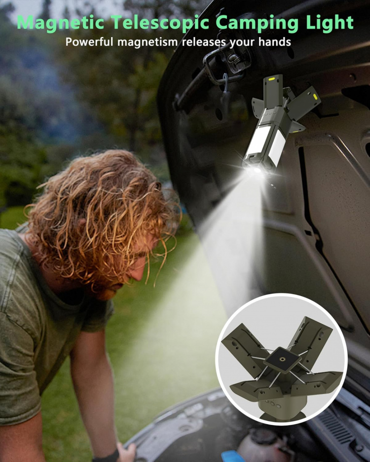 Multifunktionell hopfällbar LED-lampa 14000mAh