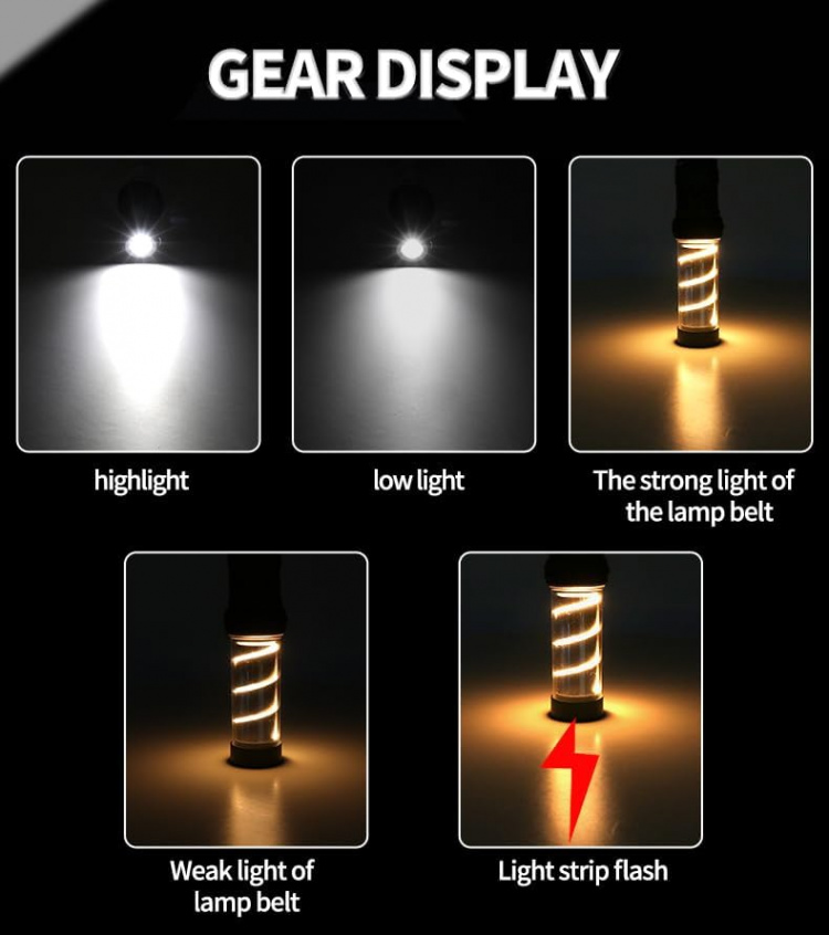 2-i-1 LED Campinglampa med myggavvisare