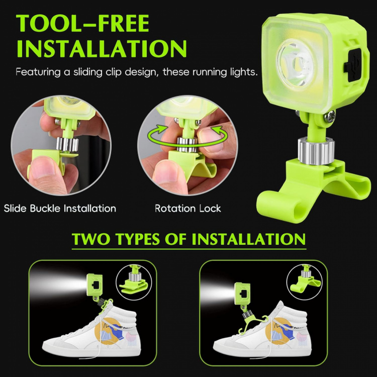 Laddningsbara LED-lampor för skor - Perfekt för kvällslöpning & utomhusaktiviteter! Laddningsbara LED-lampor för skor - Perfekt för kvällslöpning & utomhusaktiviteter!