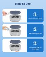 Ultraljudsrengörare 46KHz - Effektiv och skonsam rengöring