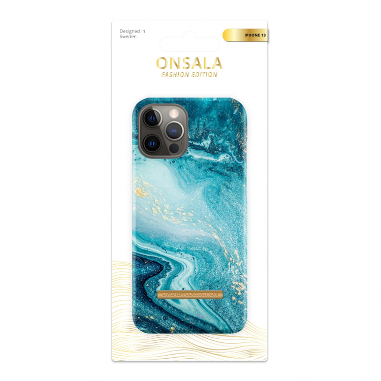 Onsala COLLECTION Mobil Cover Soft Blue Sea Marble iPhone 13