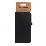 Buffalo Wallet Læder Til 3 kort iPhone 13 Pro Max Sort Buffalo Wallet Læder Til 3 kort iPhone 13 Pro Max Sort