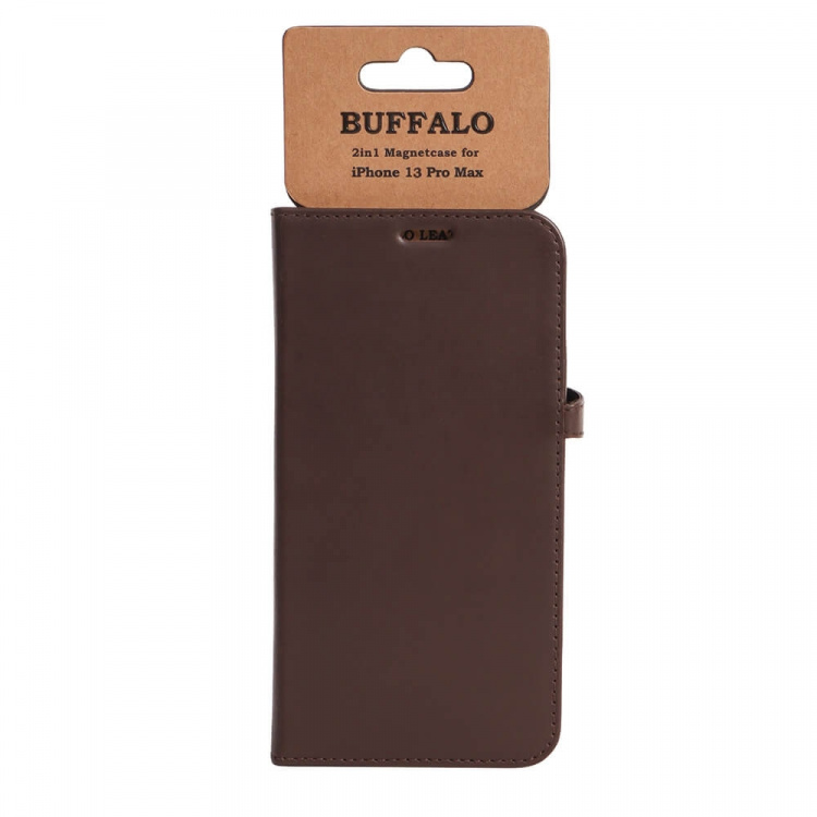 Buffalo Wallet Læder Til 3 kort iPhone 13 Pro Max Brun Buffalo Wallet Læder Til 3 kort iPhone 13 Pro Max Brun