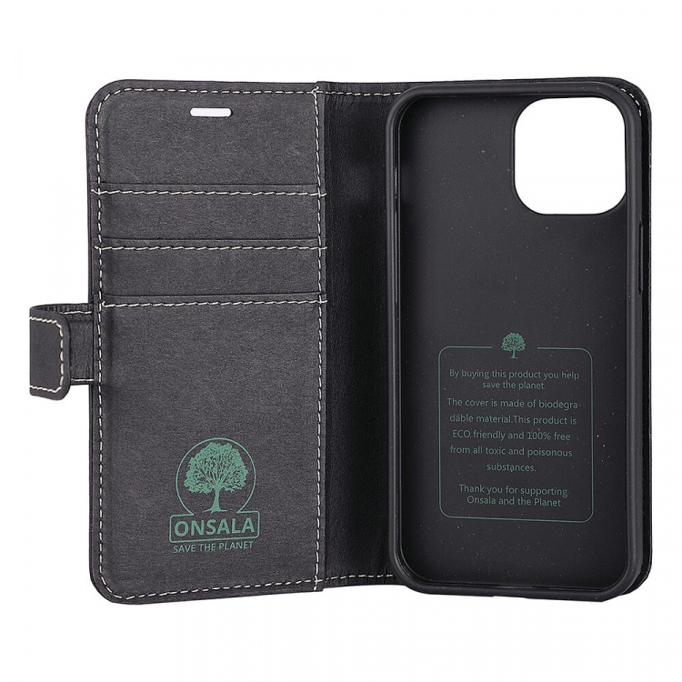 Onsala ECO Wallet iPhone 13 Mini Sort Onsala ECO Wallet iPhone 13 Mini Sort