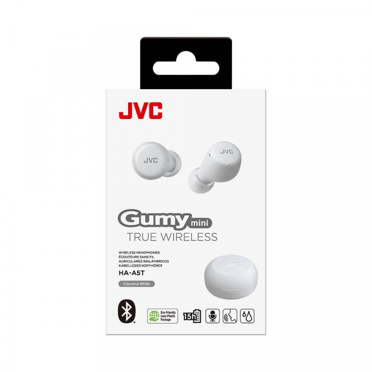 JVC Hovedtelefon In-Ear True Wireless Gumy Mini HA-A5T Hvid