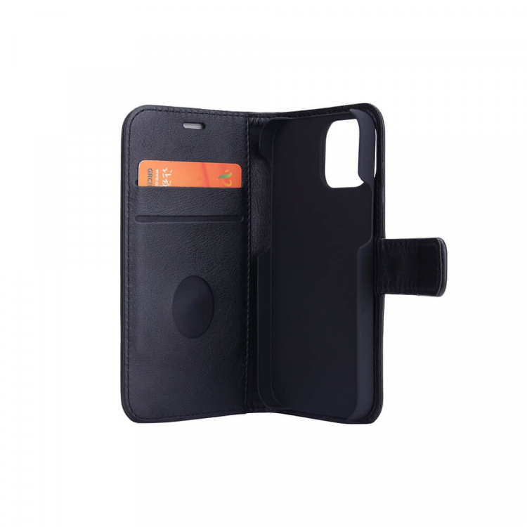 Radicover Strålingsbeskyttende Wallet PU iPhone 13 Mini Flipcover RFID Sort