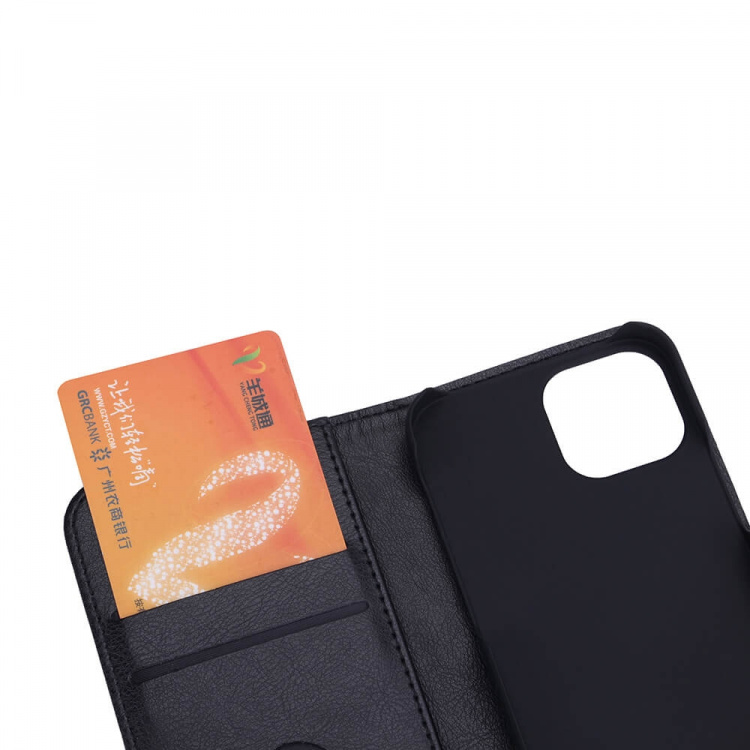 Radicover Strålingsbeskyttende Wallet PU iPhone 13 Mini Flipcover RFID Sort