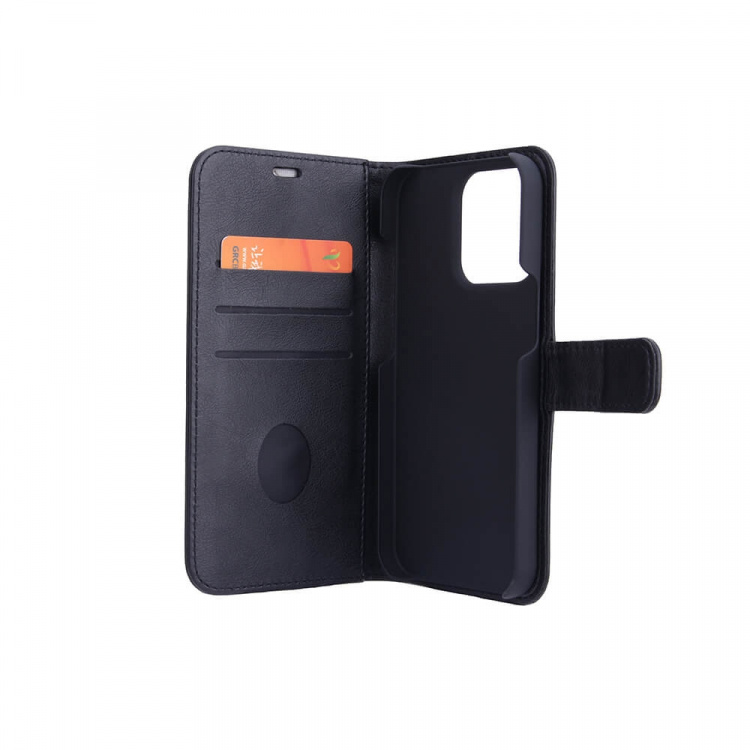 Radicover Strålingsbeskyttende Wallet PU iPhone 13 Pro Flipcover RFID Sort