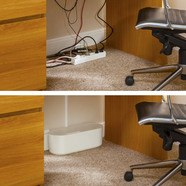 D-LINE Kabelskjuler Stor Hvid