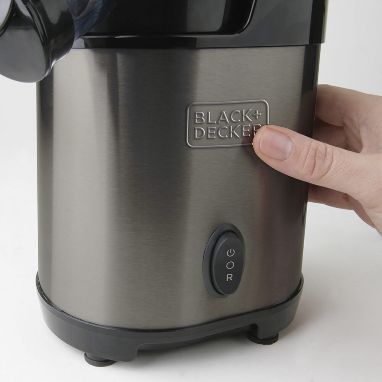 BLACK+DECKER Slow Juicer BXJE200E Børstet Rustfrit Stål BLACK+DECKER Slow Juicer BXJE200E Børstet Rustfrit Stål