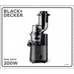 BLACK+DECKER Slow Juicer BXJE200E Børstet Rustfrit Stål BLACK+DECKER Slow Juicer BXJE200E Børstet Rustfrit Stål