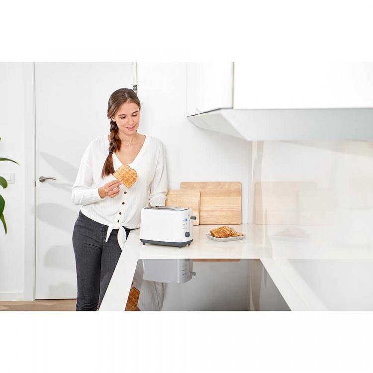 BLACK+DECKER Brødrister 2-Skiver Hvid BLACK+DECKER Brødrister 2-Skiver Hvid