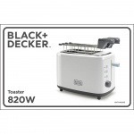 BLACK+DECKER Brødrister 2-Skiver Hvid BLACK+DECKER Brødrister 2-Skiver Hvid