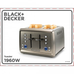 BLACK+DECKER Brødrister 4-Skiver 1960W BLACK+DECKER Brødrister 4-Skiver 1960W