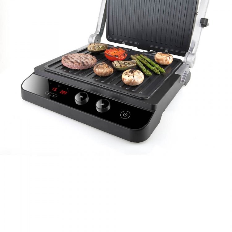 BLACK+DECKER Bordgrill, Ekstra Plade 2000W, Børstet Stål BLACK+DECKER Bordgrill, Ekstra Plade 2000W, Børstet Stål