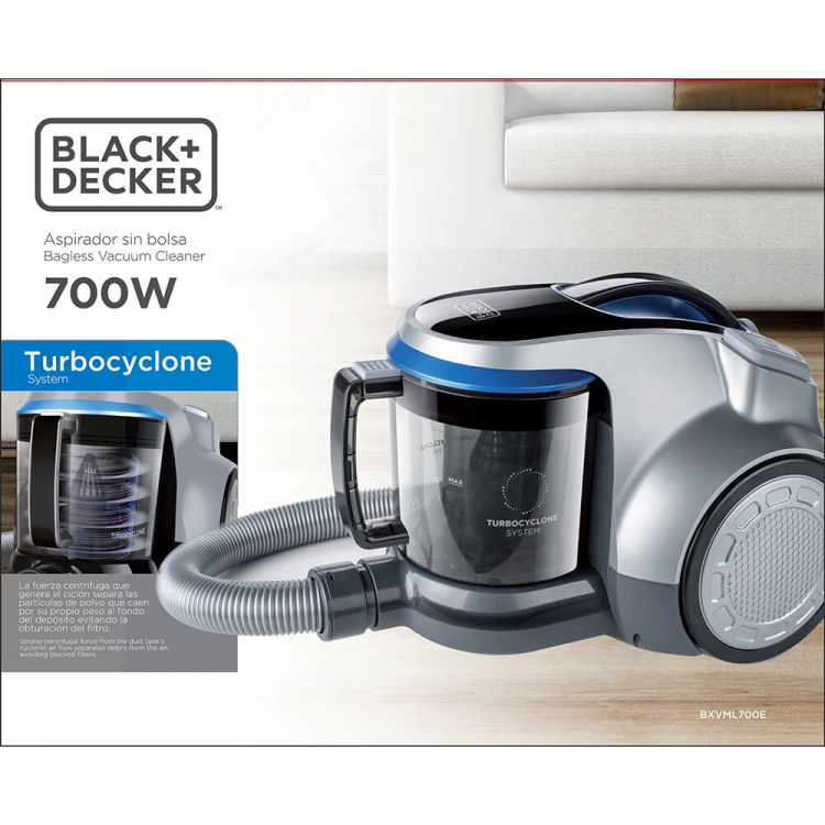 BLACK+DECKER Støvsuger Poseløs 700W BLACK+DECKER Støvsuger Poseløs 700W