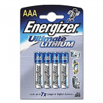 Energizer Batteri AAA/LR03 Ultimate Lithium 4-pak