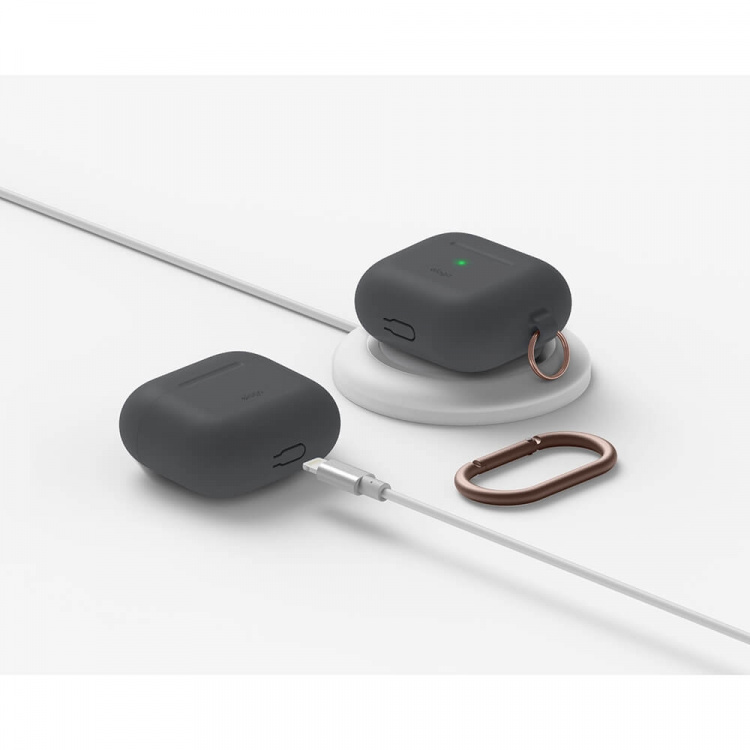 Elago AirPod 3 Hang Silikoneetui Mørkegrå Elago AirPod 3 Hang Silikoneetui Mørkegrå