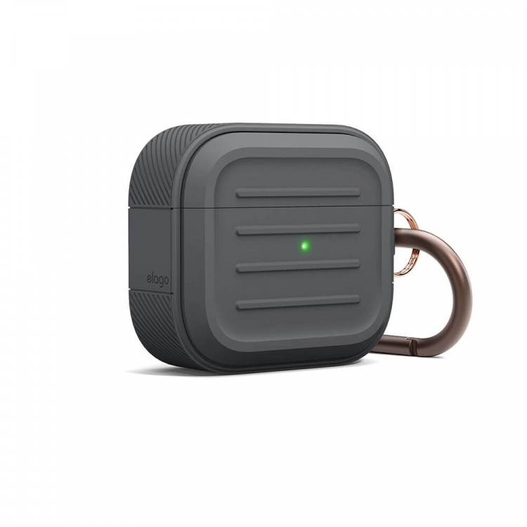 Elago AirPods 3 Armor Hang-Etui Mørkegrå Elago AirPods 3 Armor Hang-Etui Mørkegrå