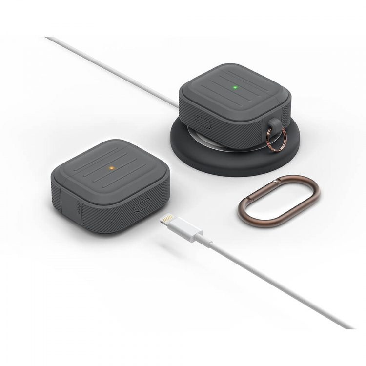 Elago AirPods 3 Armor Hang-Etui Mørkegrå Elago AirPods 3 Armor Hang-Etui Mørkegrå
