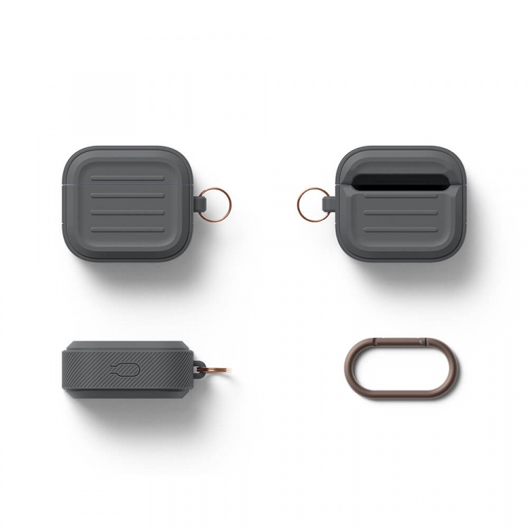 Elago AirPods 3 Armor Hang-Etui Mørkegrå Elago AirPods 3 Armor Hang-Etui Mørkegrå