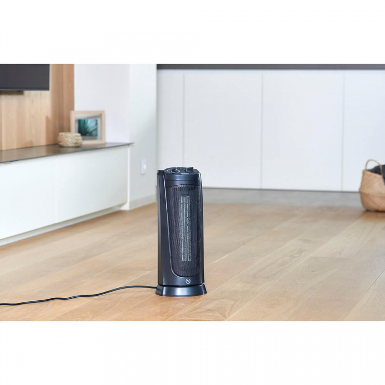 BLACK+DECKER Keramisk Varmeblæser Tårn 2000W Sort