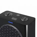 BLACK+DECKER Keramisk Varmeblæser 1500W Sort
