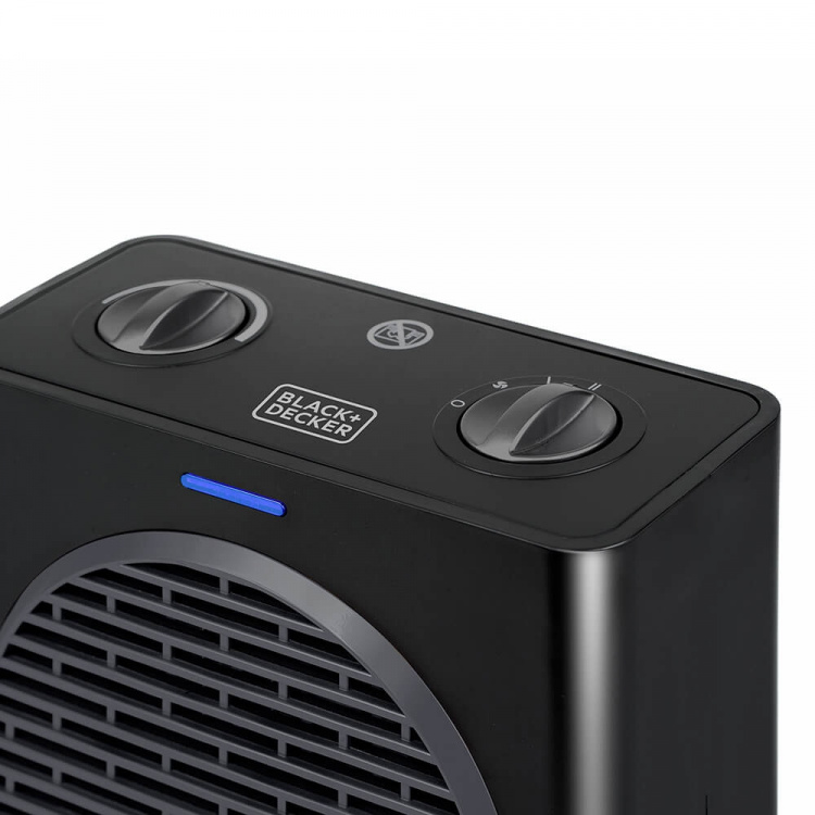 BLACK+DECKER Keramisk Varmeblæser 1500W Sort