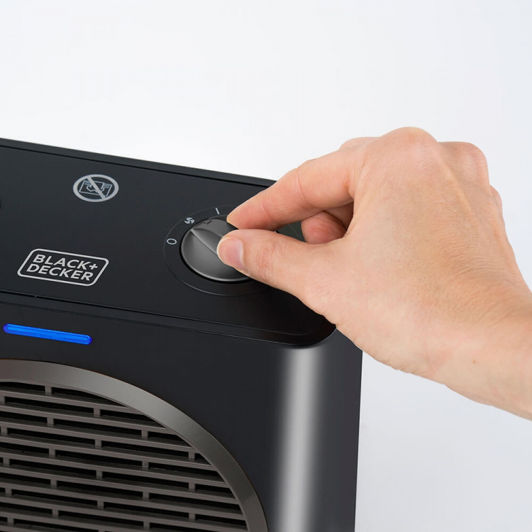 BLACK+DECKER Keramisk Varmeblæser 1500W Sort