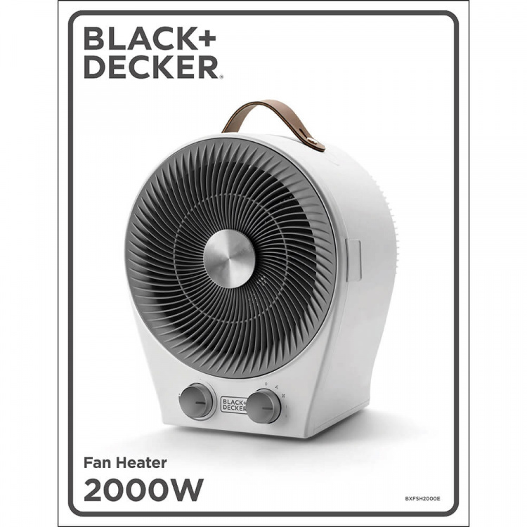 BLACK+DECKER Varmeblæser 2000W 2i1 Hvid
