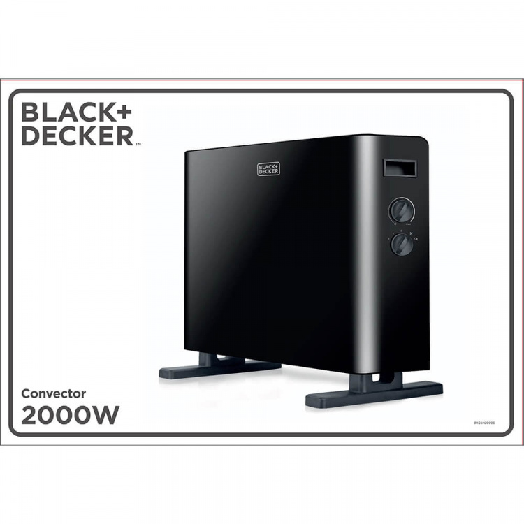 BLACK+DECKER Konvektionsradiator 2000W Sort