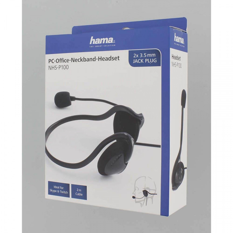 Hama PC Office Headset NHS-P100 Stereo Nakkebøjle Sort