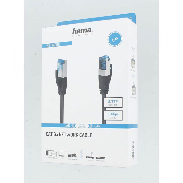Hama Cable Network CAT6a S/FTP 5.0m Black