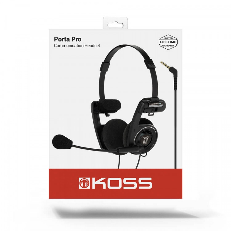 Koss Hovedtelefon PortaPro Communication Headset On-Ear Mic Sort