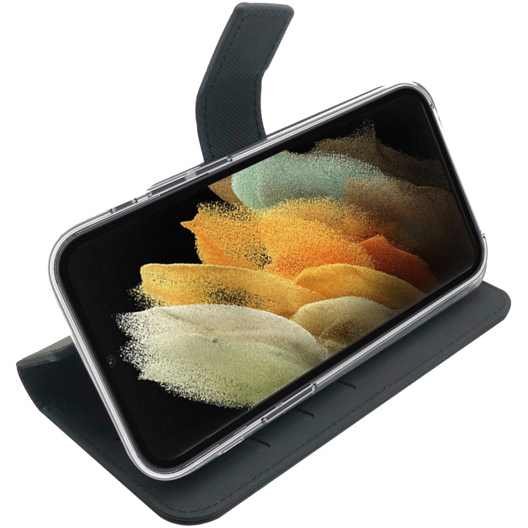 Celly Wallet Case Galaxy S22 Ultra, Svart