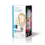 Nedis SmartLife LED Glødepære | E27 | 806 lm | 7 W | Varm Hvid | 1800 - 3000 K | Glas | Android™ / IOS | ST64 | 1 stk