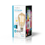 Nedis SmartLife LED Glødepære | E27 | 806 lm | 7 W | Varm Hvid | 1800 - 3000 K | Glas | Android™ / IOS | ST64 | 1 stk