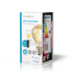 Nedis SmartLife LED Glødepære | E27 | 806 lm | 7 W | Varm Hvid | 1800 - 3000 K | Glas | Android™ / IOS | Pære | 1 stk