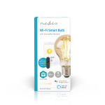 Nedis SmartLife LED Glødepære | E27 | 806 lm | 7 W | Varm Hvid | 1800 - 3000 K | Glas | Android™ / IOS | Pære | 1 stk