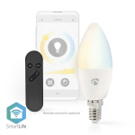 Nedis SmartLife LED-Pære | Wi-Fi | E14 | 470 lm | 4.90 W | Varm til kølig hvid | 2700 - 6500 K | Android™ / IOS | Stearinlys | 1 stk