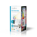 Nedis SmartLife Fuld Farve Pære | E27 | 806 lm | 9 W | RGB / Varm til kølig hvid | 2700 - 6500 K | Android™ / IOS | Pære | 1 stk