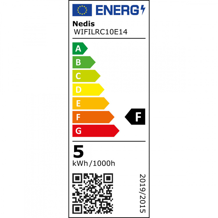 Nedis SmartLife Fuld Farve Pære | E14 | 470 lm | 4.90 W | RGB / Varm til kølig hvid | 2700 - 6500 K | Android™ / IOS | Stearinlys | 1 stk