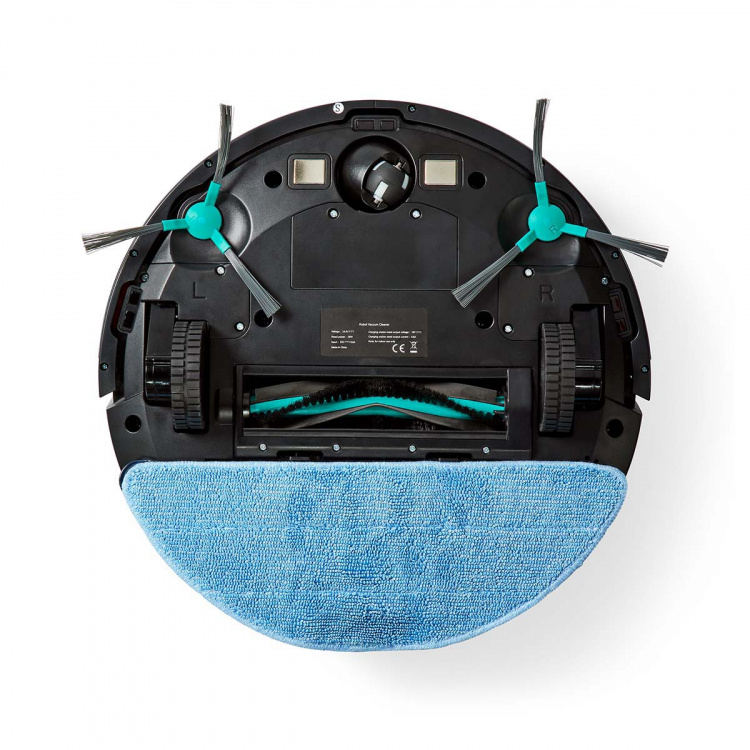 Nedis SmartLife Robot Støvsuger | Lasernavigation | Wi-Fi | Kapacitet Collection Reservoir: 0.6 l | Automatisk opladning | Maksimal driftstid: 2 timer | Sort | Android™ / IOS